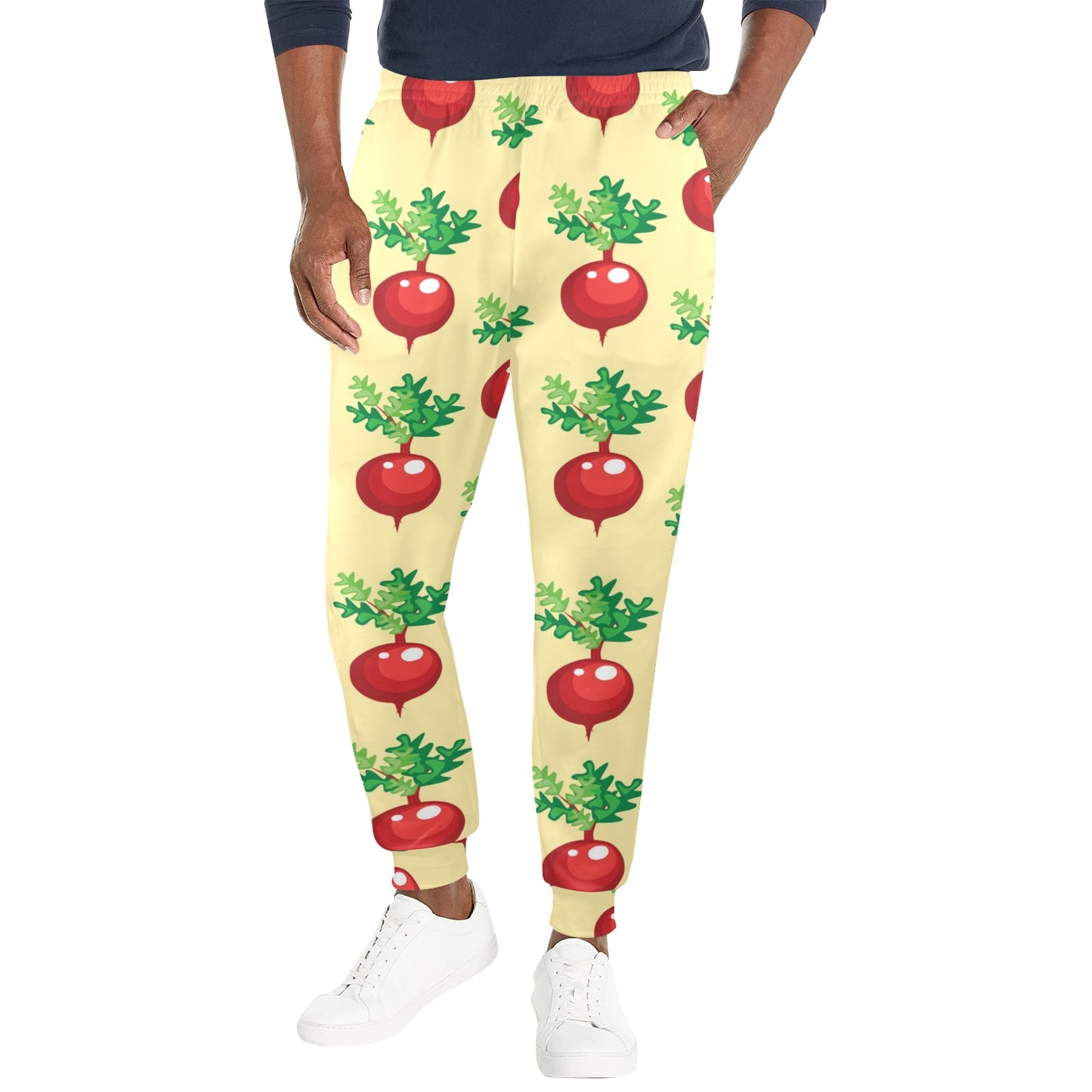 Radish Pattern Print Design A02 Men's Casual Track Pants