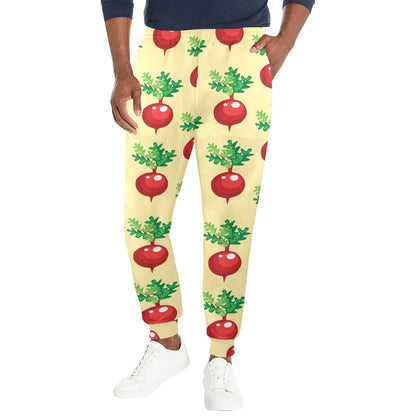Radish Pattern Print Design A02 Men's Casual Track Pants