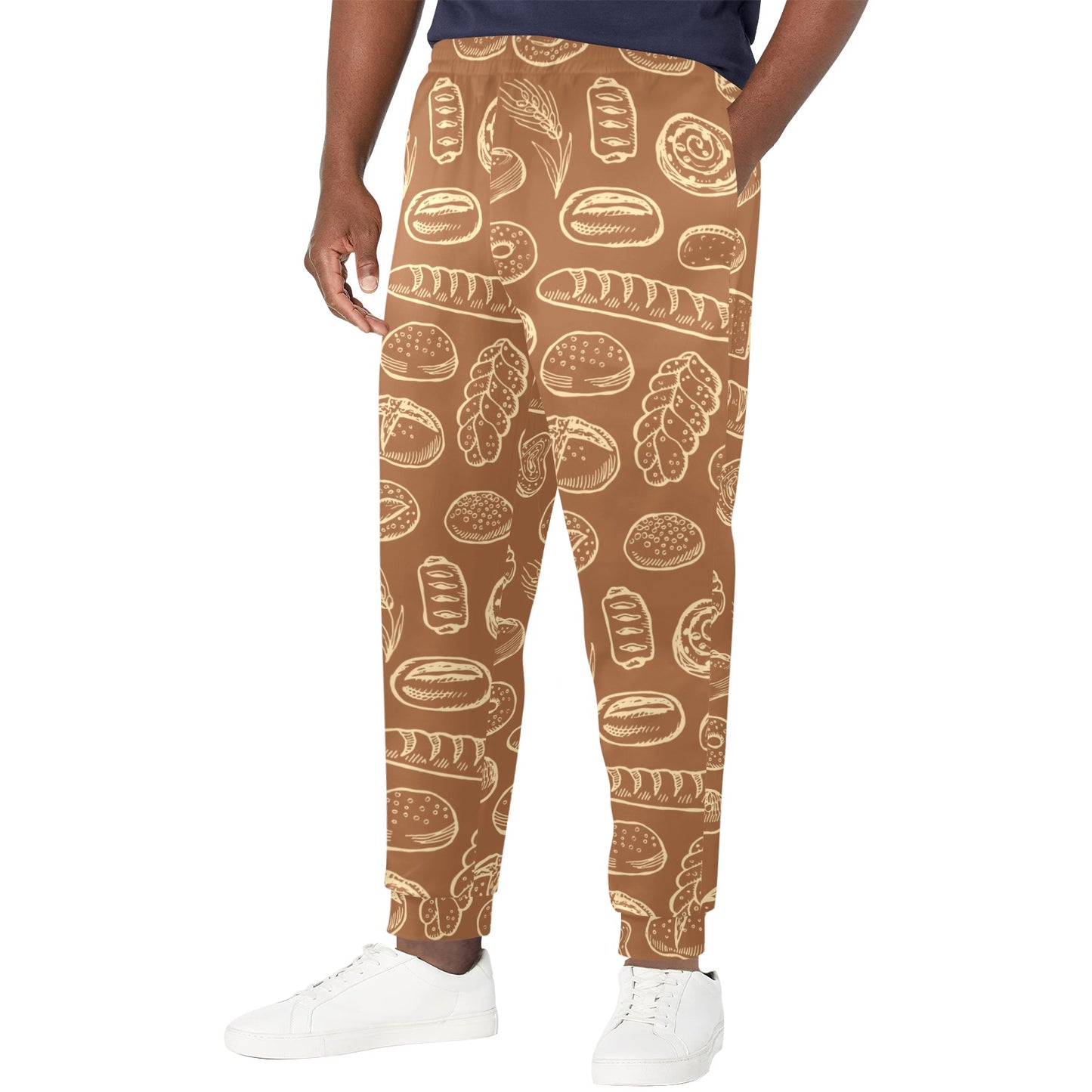 Bread Pattern Print Design 03 Men's Casual Track Pants