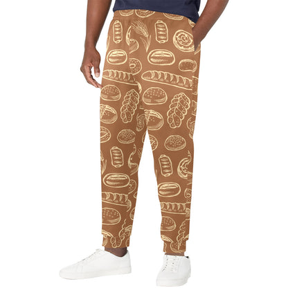 Bread Pattern Print Design 03 Men's Casual Track Pants