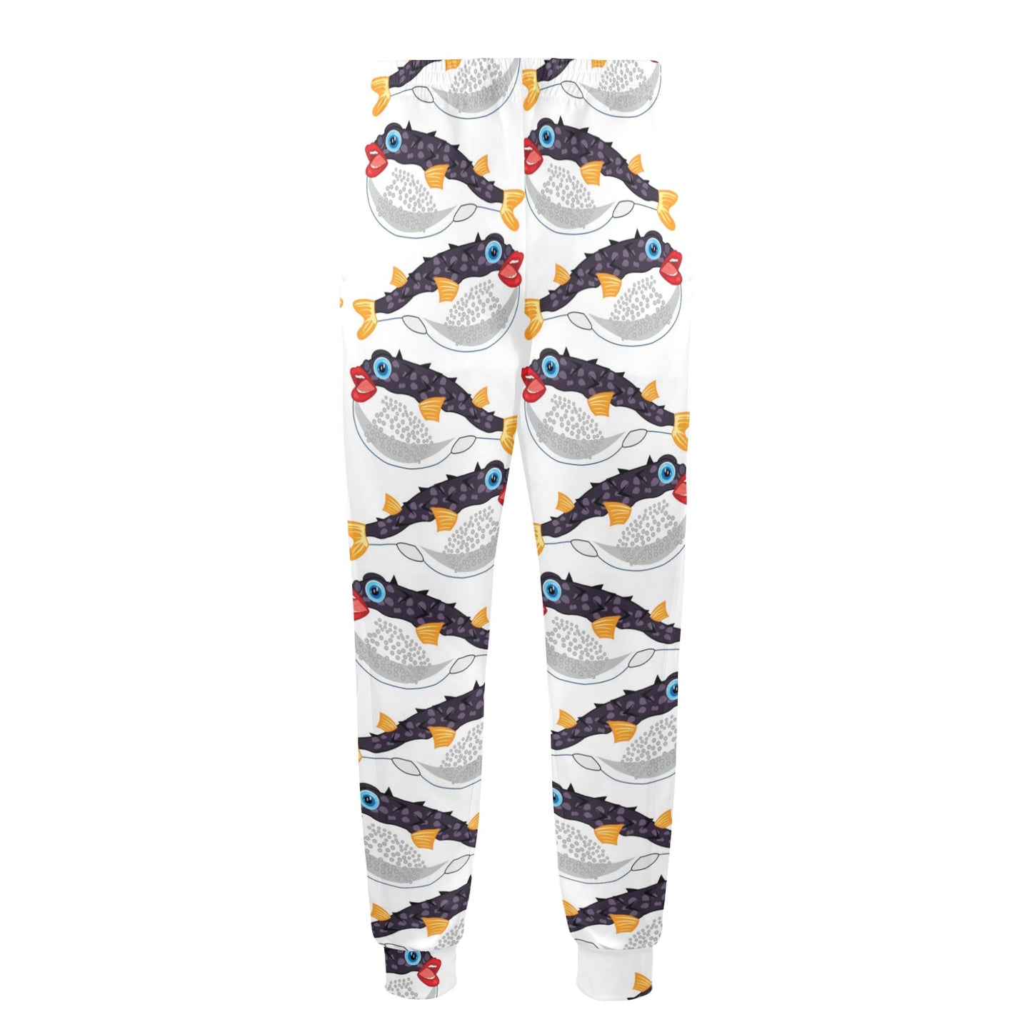 Fugu Pattern Print Design 03 Men's Casual Track Pants