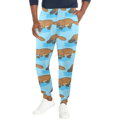 Platypus Pattern Print Design A02 Men's Casual Track Pants