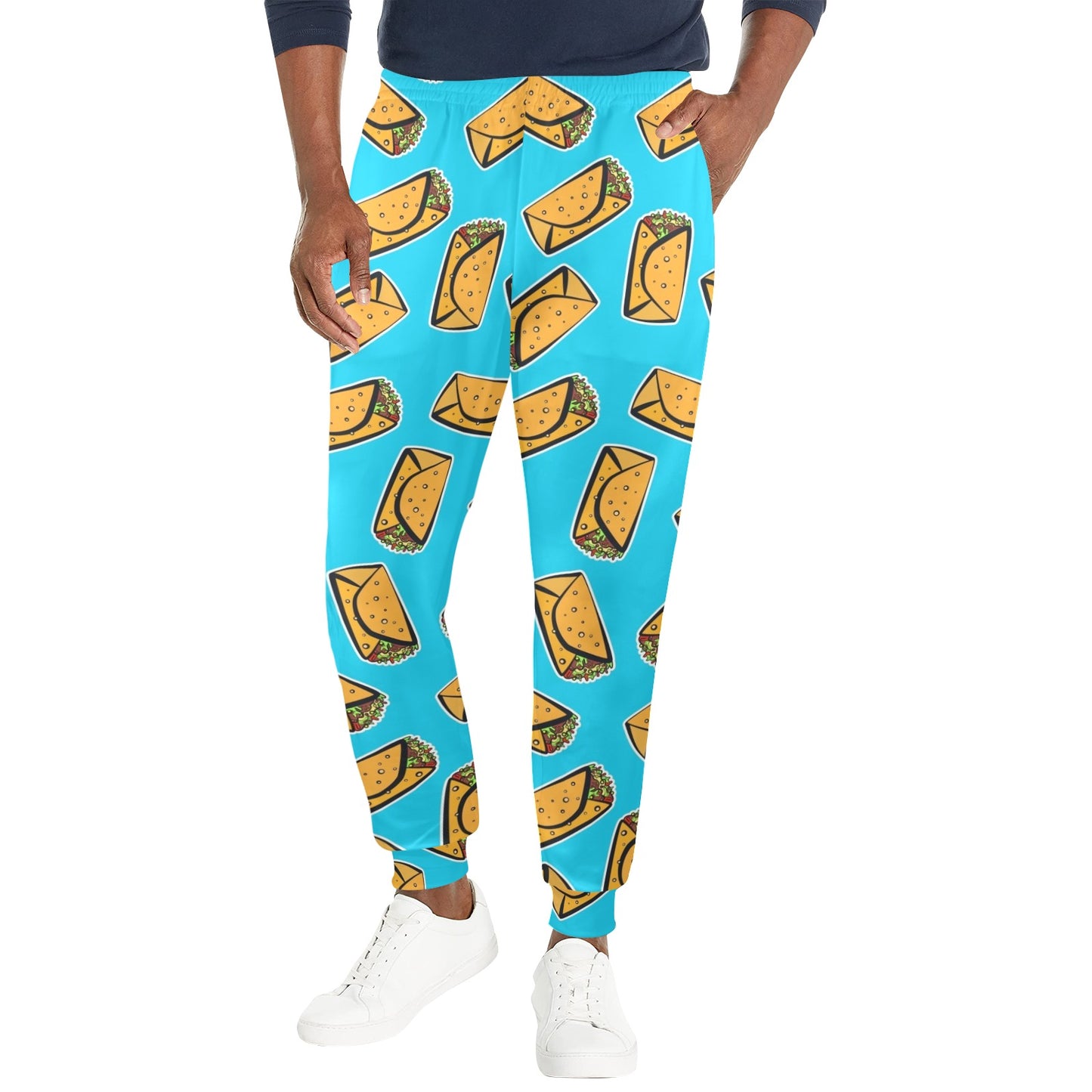 burrito Design Print Pattern JJ020 Men's Casual Track Pants