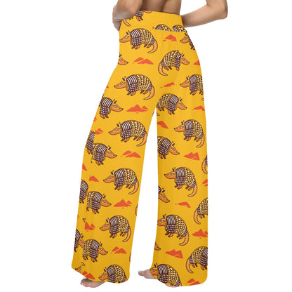 Armadillo Pattern Print Design 03 Women's Wide Leg Lounge Pants