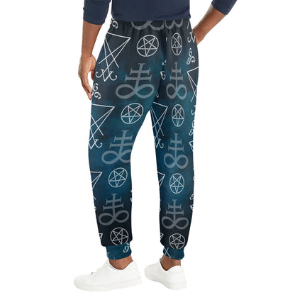 Pentagram Pattern Print Design A03 Men's Casual Track Pants