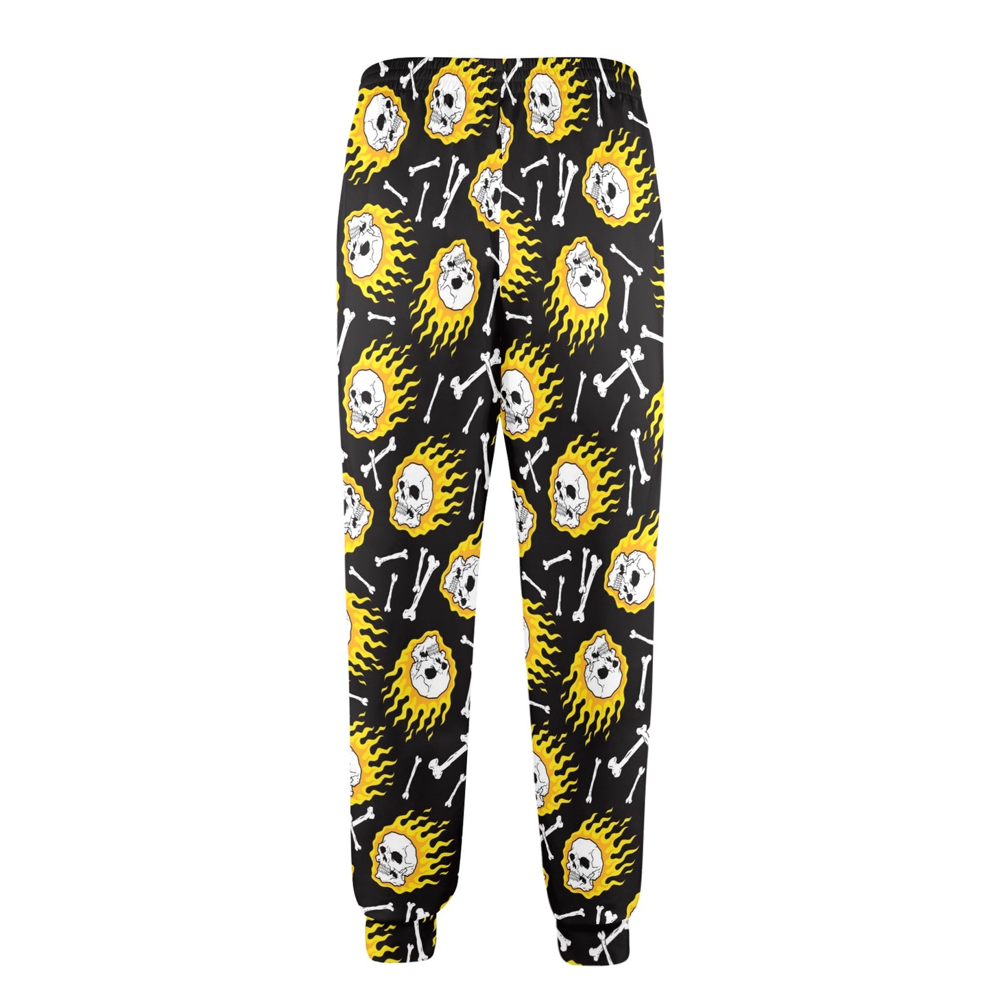 flaming skulls Design Print Pattern JJ0179 Men's Casual Track Pants