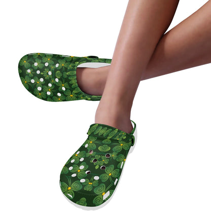 Shamrock Pattern Unisex Clogs Shoes