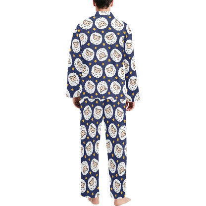 Sheep Print Design LKS402 Men's Long Pajama Set