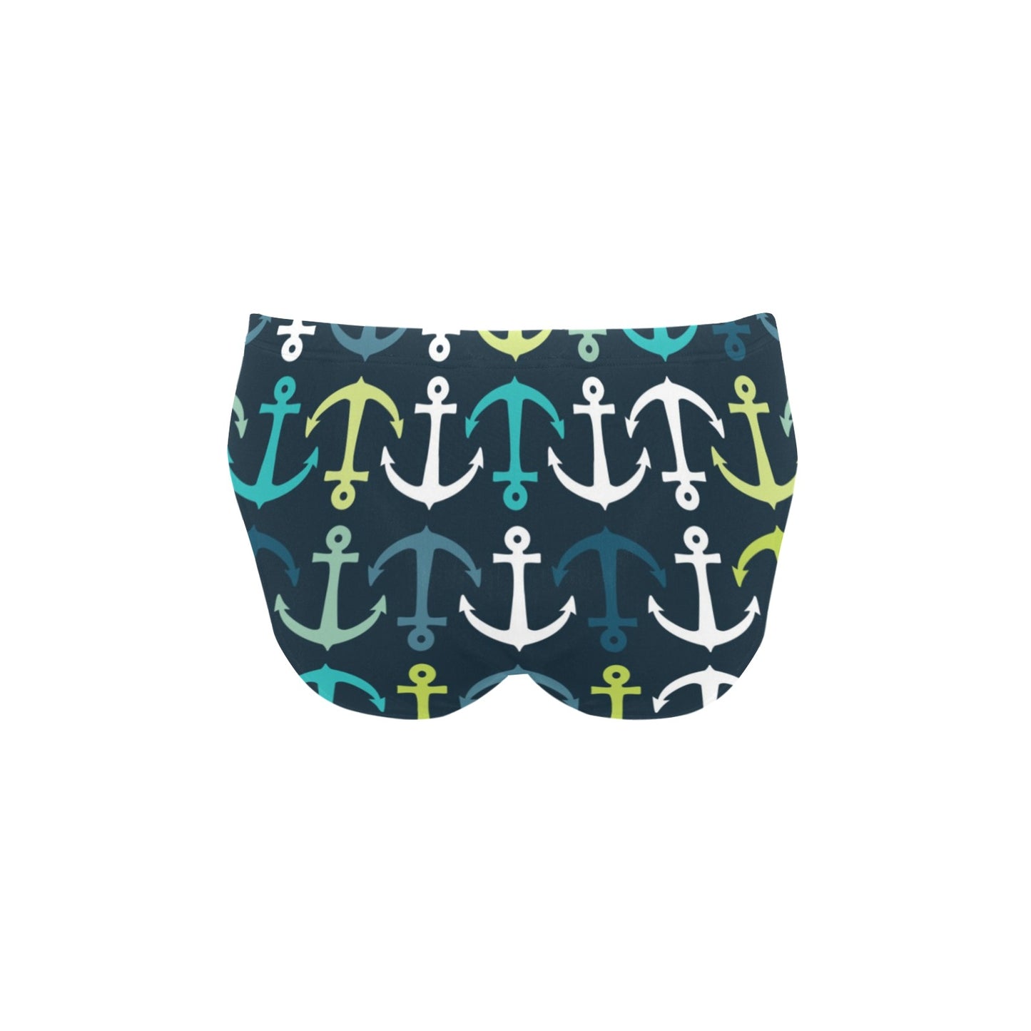 Anchor Pattern Print Design 03 Men's Swimming Briefs