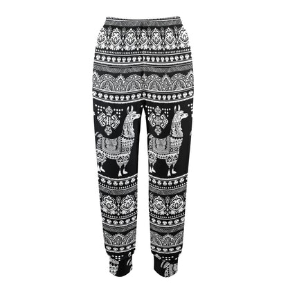 Llama Aztec Style Pattern Print Design 01 Women's Casual Track Pants