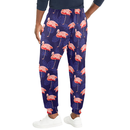 Flamingo Design Print Pattern JJ0181 Men's Casual Track Pants