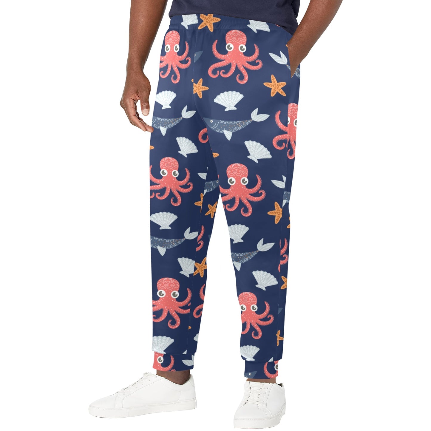 Octopus Pattern Print Design A04 Men's Casual Track Pants