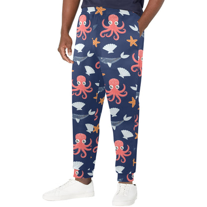 Octopus Pattern Print Design A04 Men's Casual Track Pants
