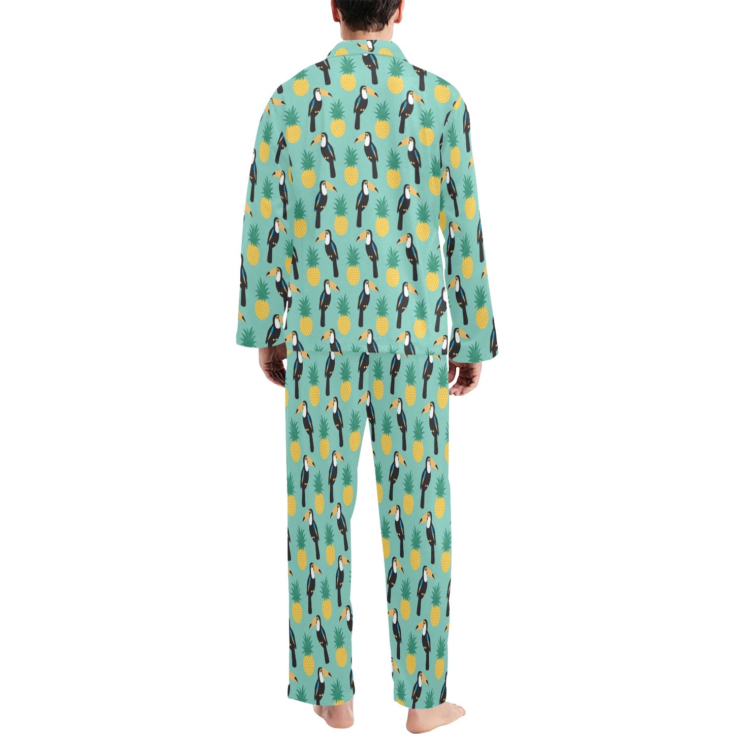 Toucan Print Design LKS301 Men's Long Pajama Set