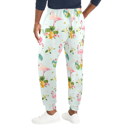 Flamingo Sweet Pattern Men's Casual Track Pants