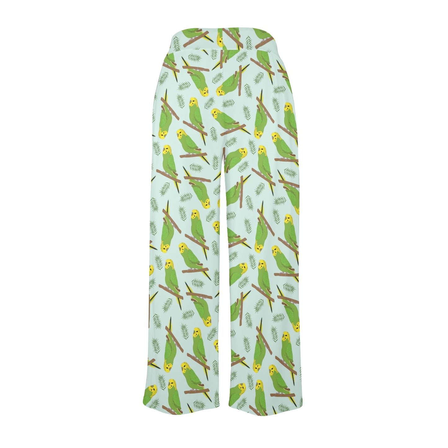 Budgerigar Pattern Print Design 04 Women's Wide Leg Lounge Pants