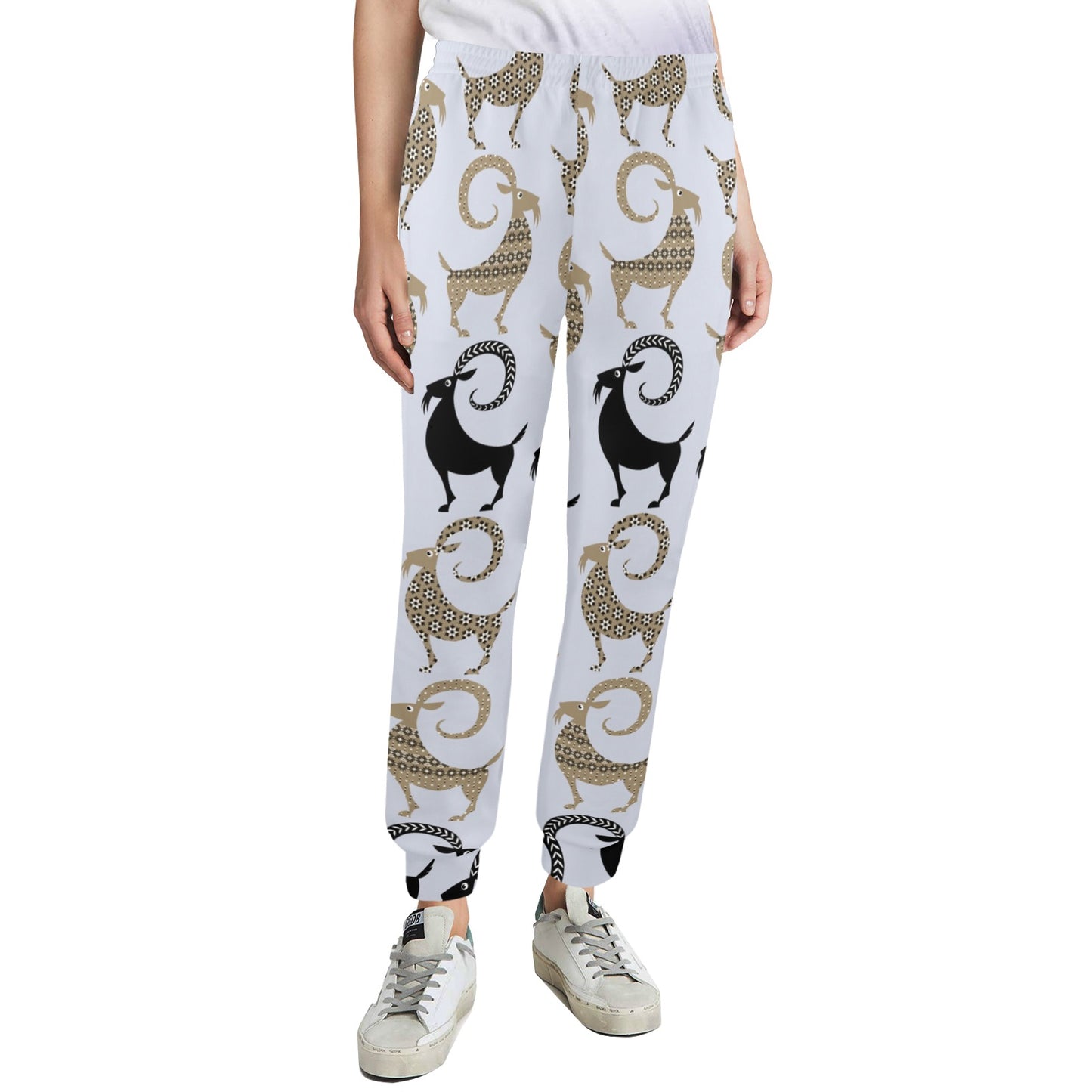 Goat Pattern Print Design 03 Women's Casual Track Pants