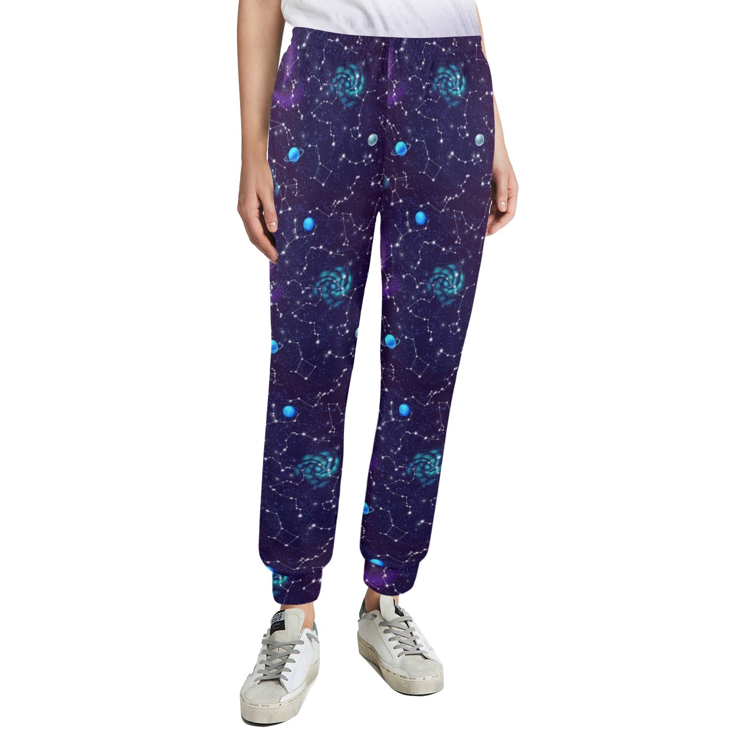 Zodiac Galaxy Design Print Women's Casual Track Pants