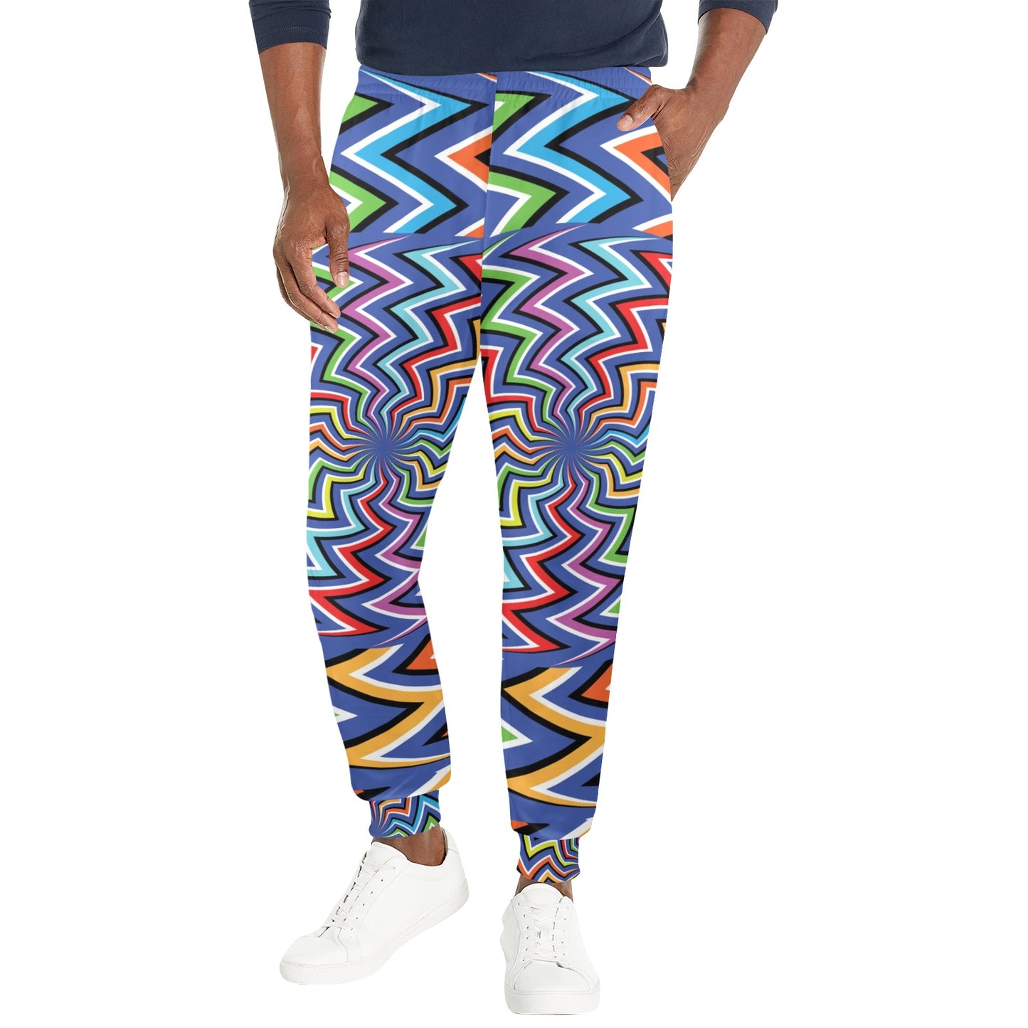 Optical illusion Pattern Print Design A02 Men's Casual Track Pants