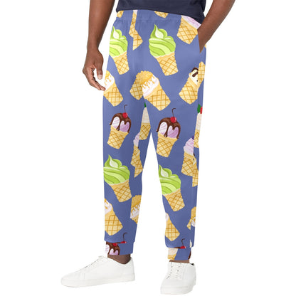 Ice Cream Pattern Print Design IC03 Men's Casual Track Pants