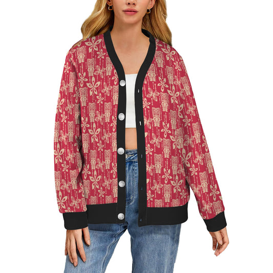 Hawaiian style Design Print Pattern JJ0328 Women's Cardigan