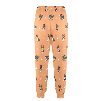 Basenji Pattern Print Design 01 Men's Casual Track Pants