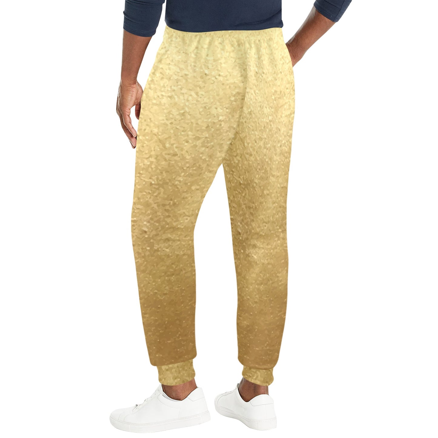 foil gold Design Print Pattern JJ0198 Men's Casual Track Pants