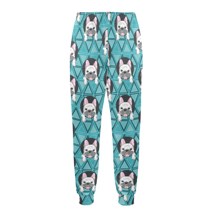 French Bulldogs Design Print Pattern JJ0225 Men's Casual Track Pants