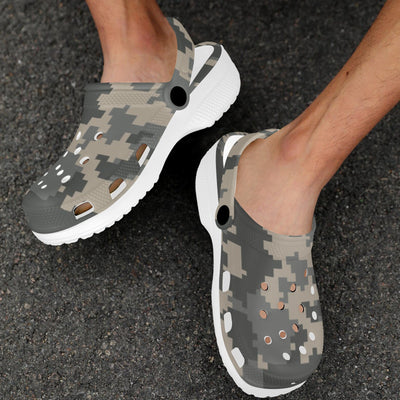 ACU Digital Camouflage Unisex Clogs Shoes