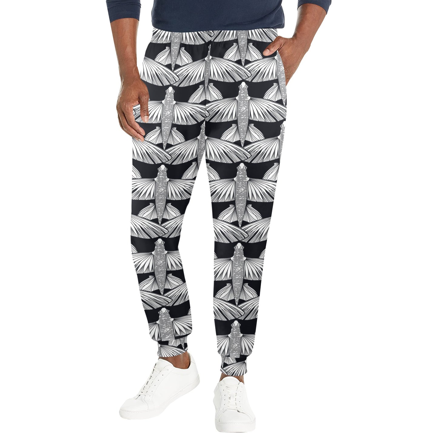 Flying Fish Pattern Print Design 03 Men's Casual Track Pants
