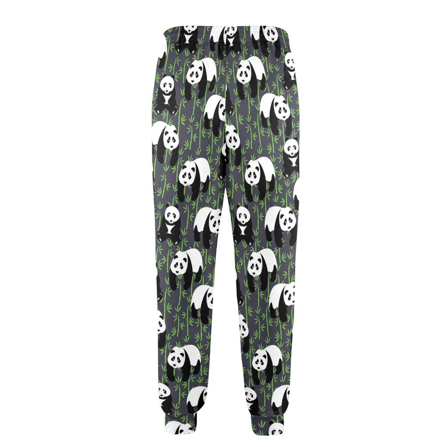 Panda Bear Bamboo Themed Print Men's Casual Track Pants