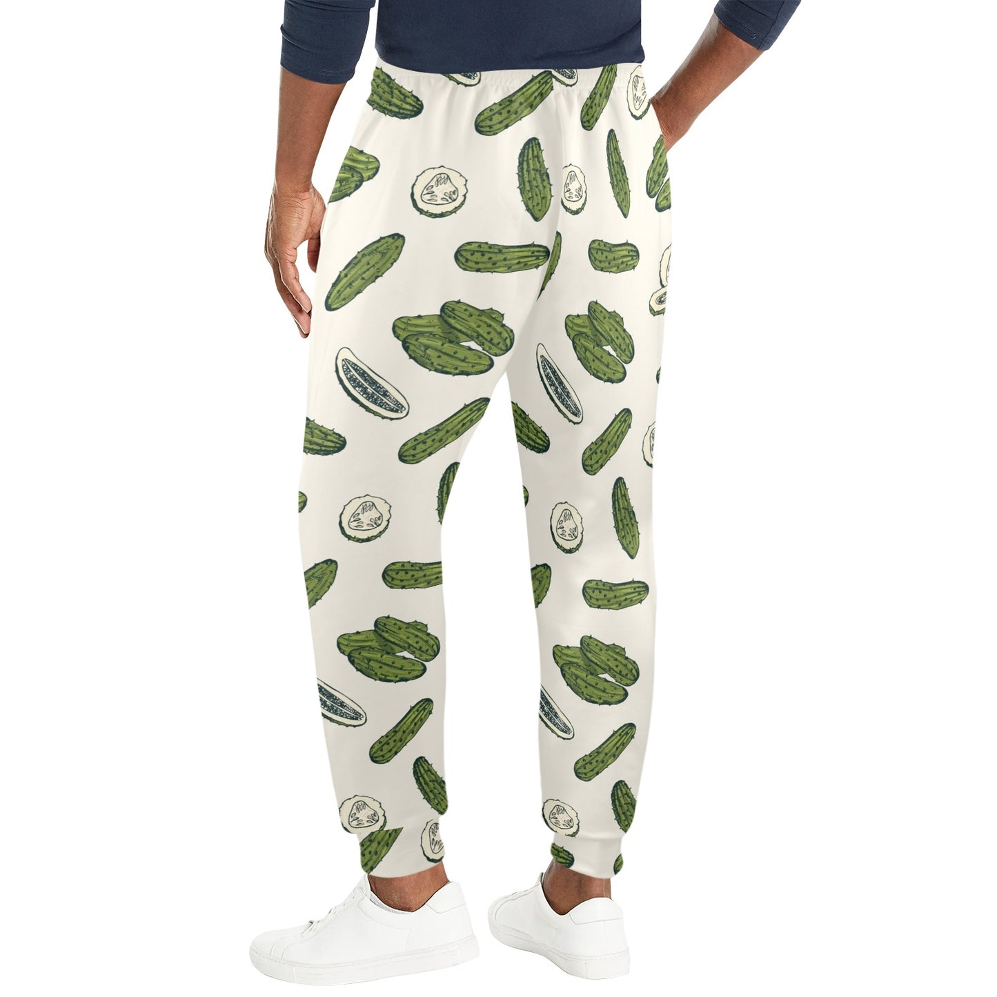 Cucumber Pattern Print Design CC05 Men's Casual Track Pants