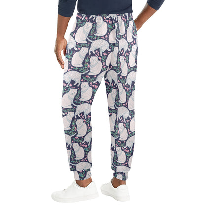Cat Pattern Print Design 06 Men's Casual Track Pants