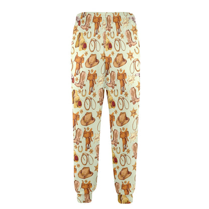 Western Cowboy Design Pattern Men's Casual Track Pants