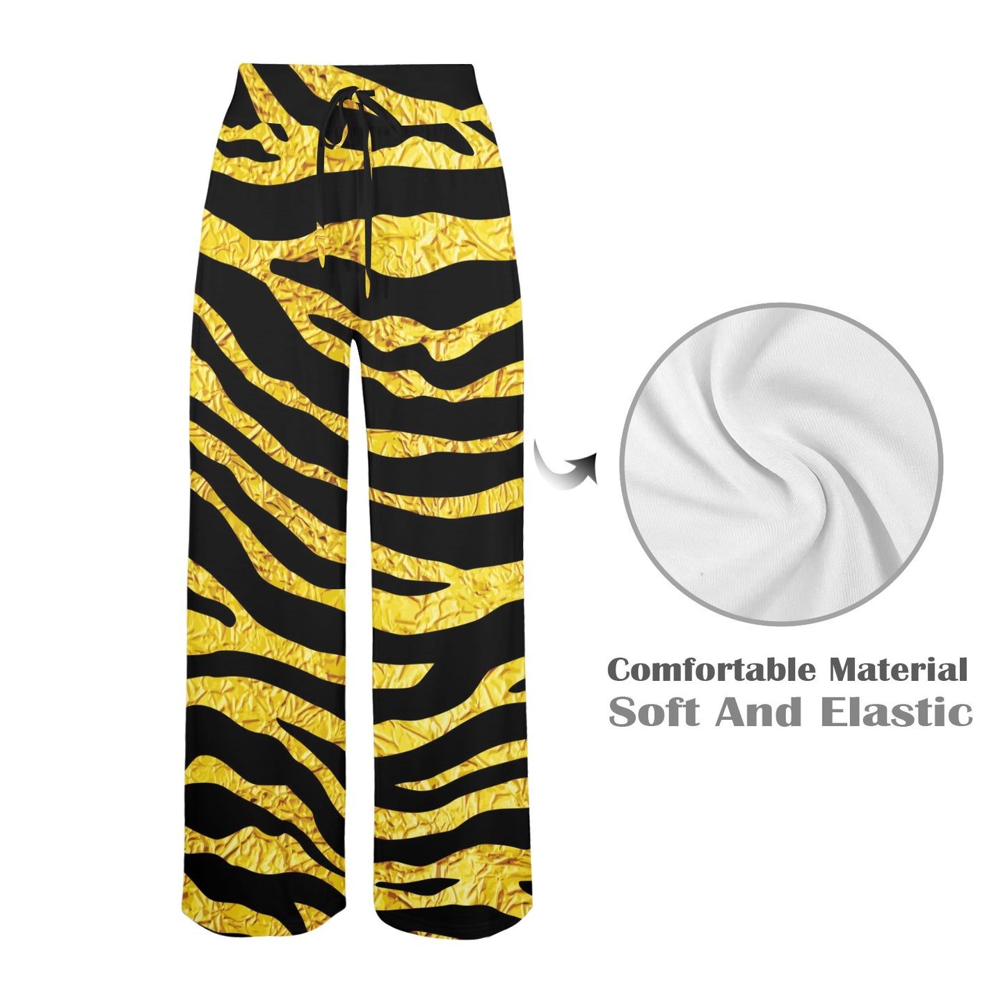 zebra Gold Women's Wide Leg Lounge Pants