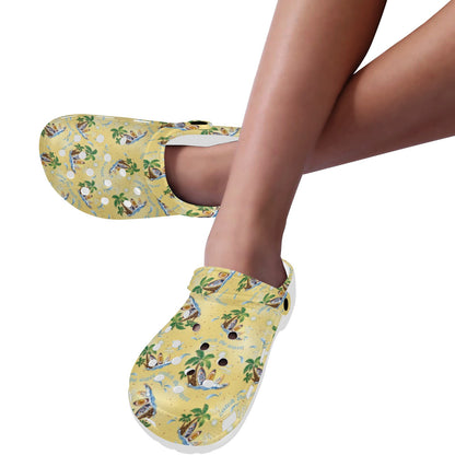 Surf Catch the Wave Design Unisex Clogs Shoes