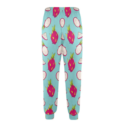 Dragonfruit Pattern Print Design DF01 Men's Casual Track Pants
