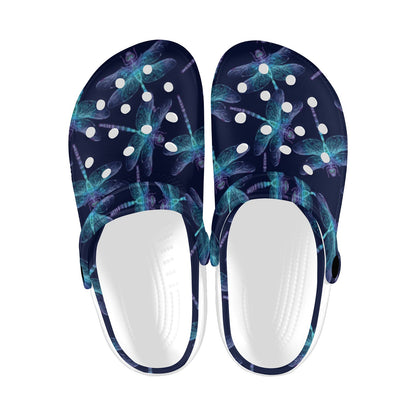 Dragonfly Hand Drawn Style Print Unisex Clogs Shoes