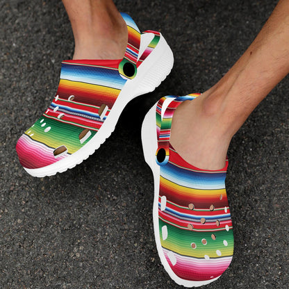 Serape Pattern Unisex Clogs Shoes