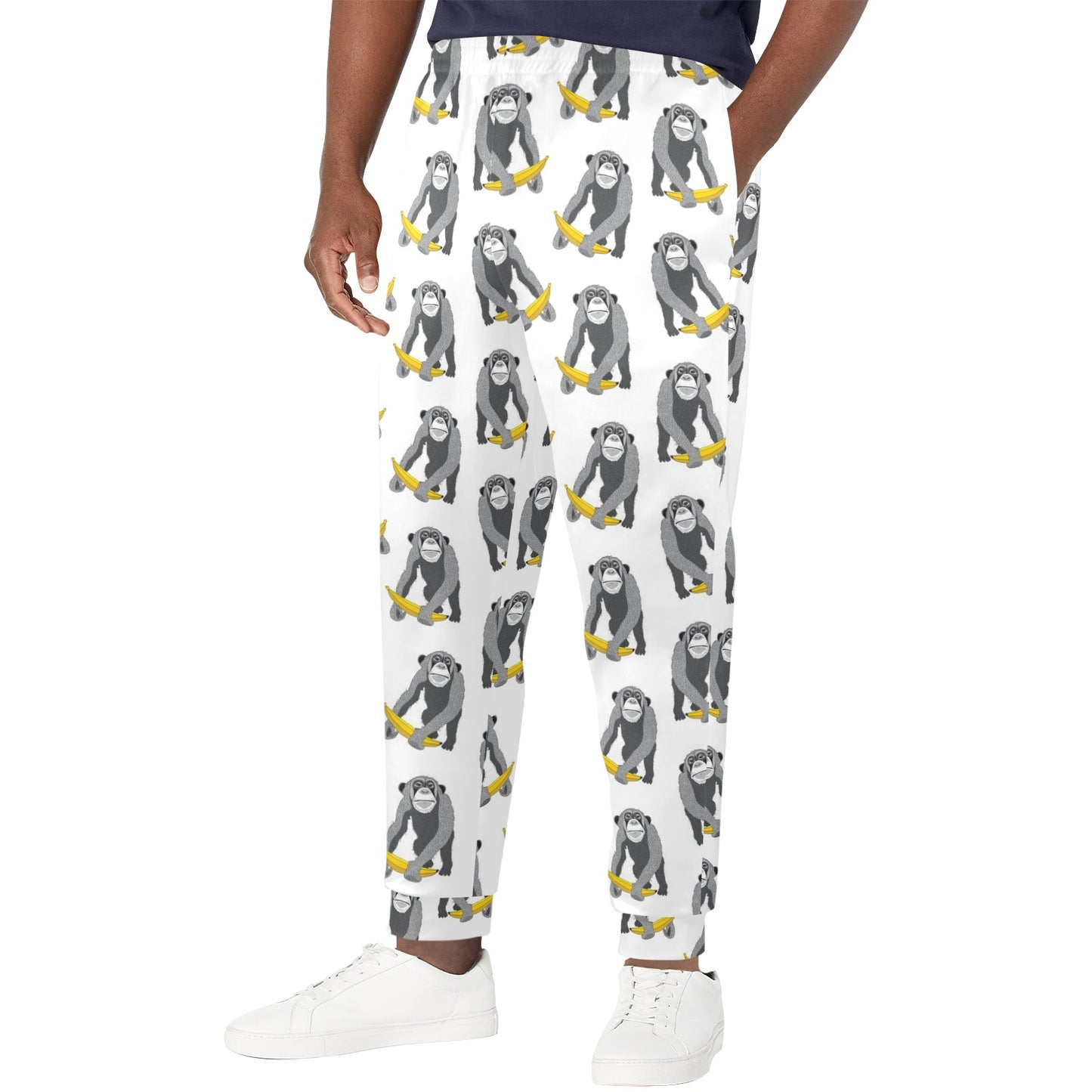 Chimpanzee Pattern Print Design 05 Men's Casual Track Pants