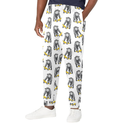 Chimpanzee Pattern Print Design 05 Men's Casual Track Pants