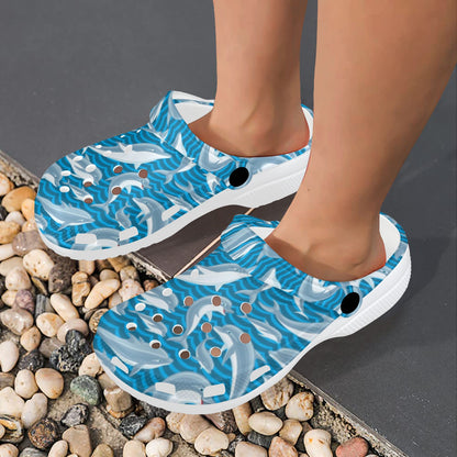 Dolphin Cute Print Pattern Unisex Clogs Shoes