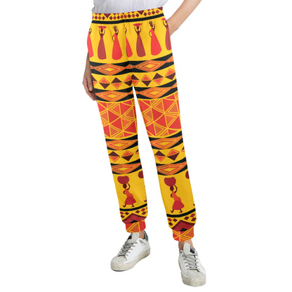 African Pattern Print Design 01 Women's Casual Track Pants