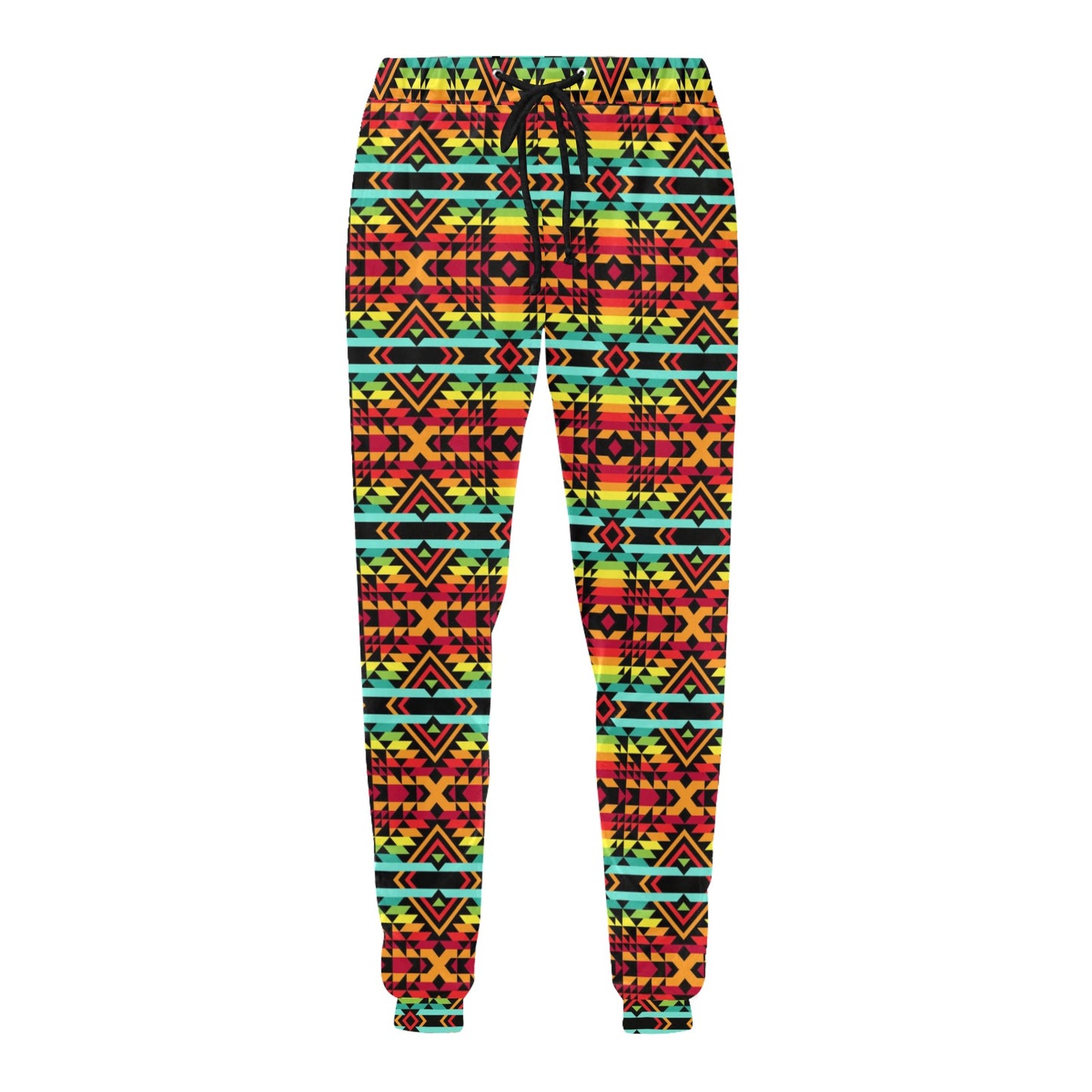 Kente Red Design African Print Men's Sweatpants