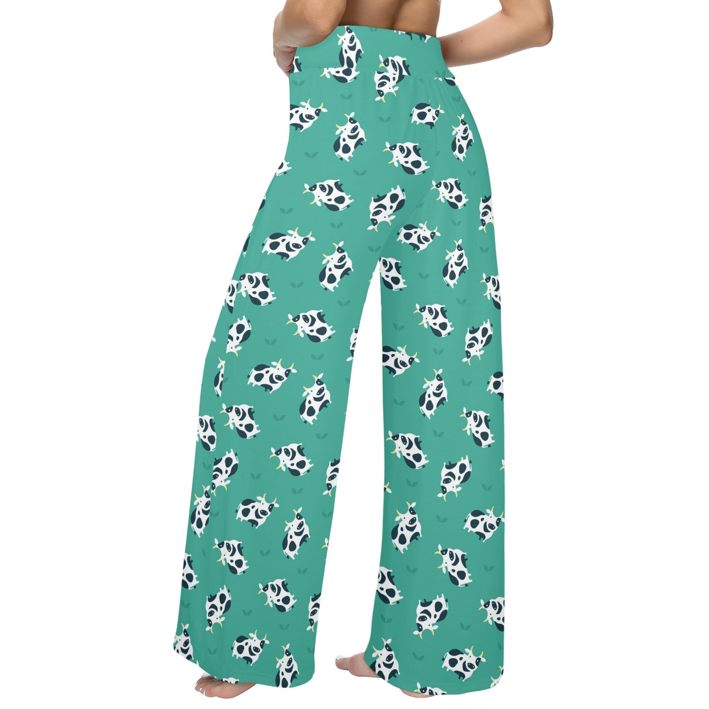 Cow Pattern Print Design 03 Women's Wide Leg Lounge Pants