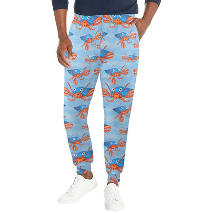 Hermit Crab Design Print Pattern JJ0339 Men's Casual Track Pants