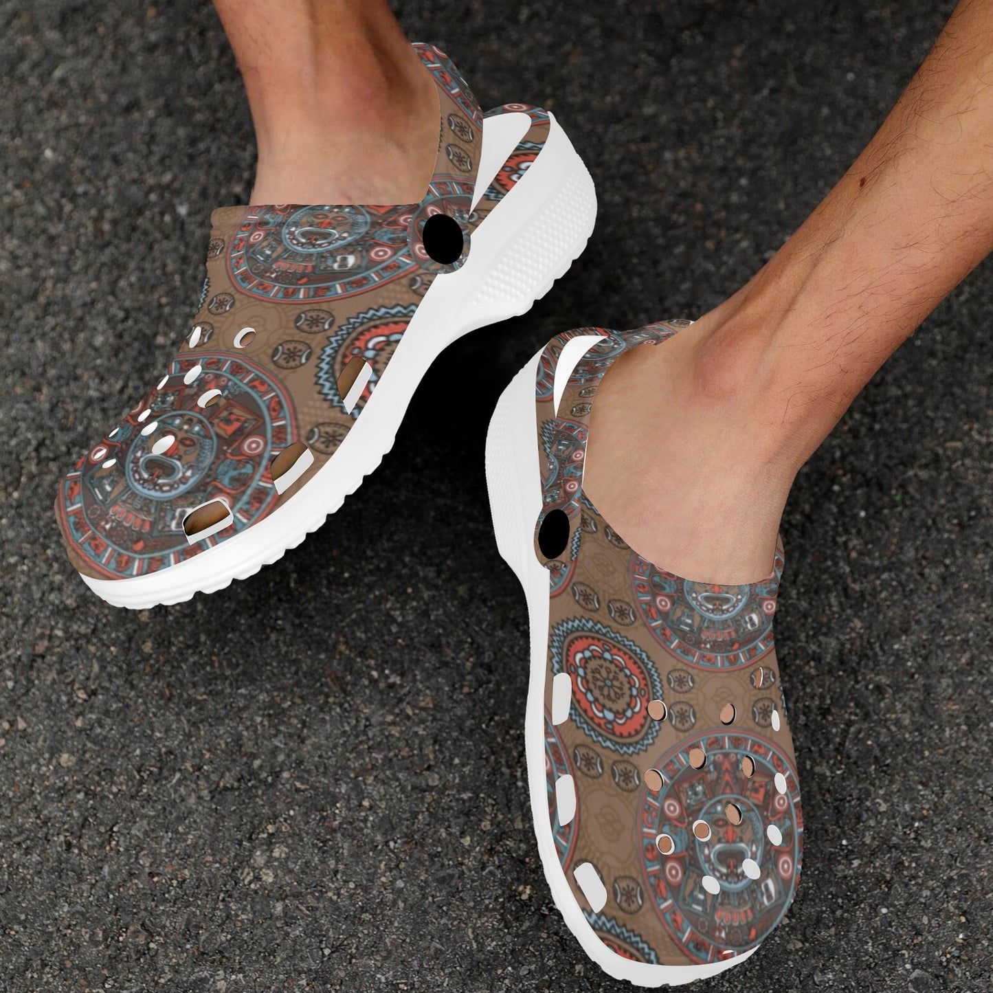 Calendar Aztec Design Print Pattern Unisex Clogs Shoes