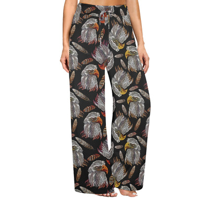 eagles Design Print Pattern JJ0157 Women's Wide Leg Lounge Pants