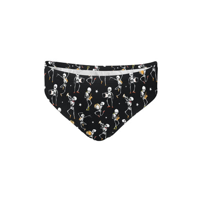Skeleton Dance Print Men's Swimming Briefs