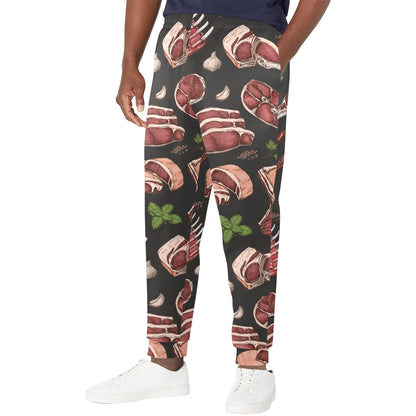 Meat Pattern Print Design 02 Men's Casual Track Pants